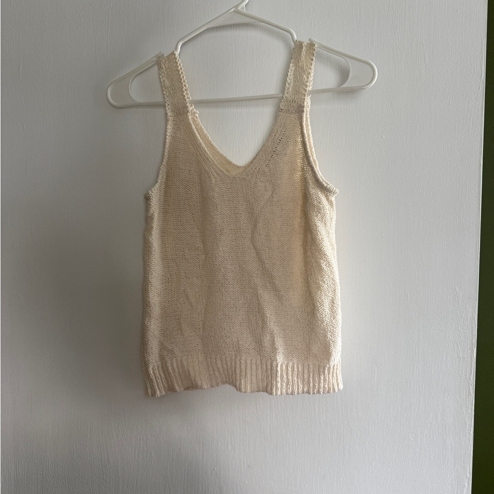 Cream Knit Women's Top
